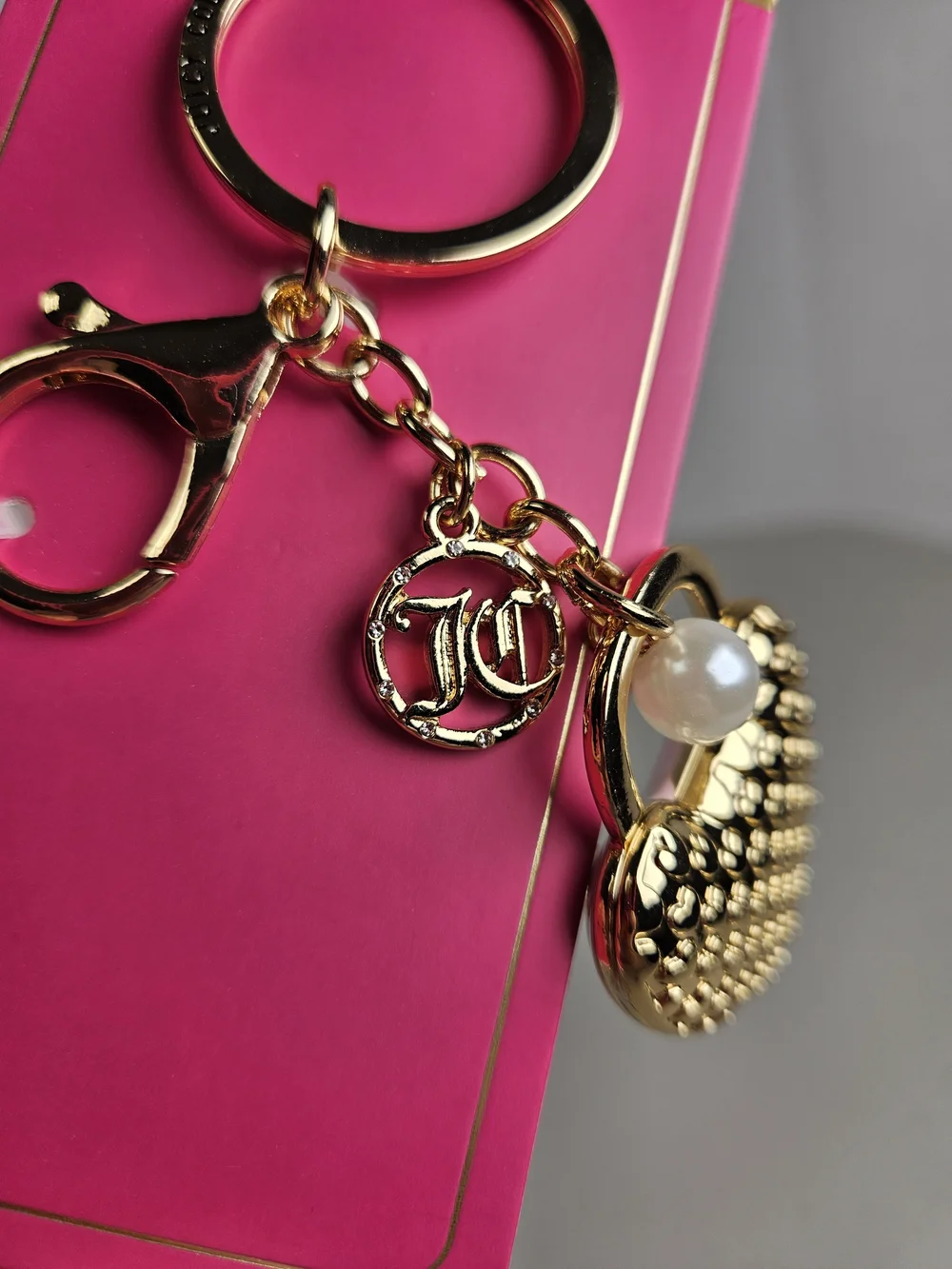 Juicy Couture Gold Heart Padlock Bag Charm Brand New